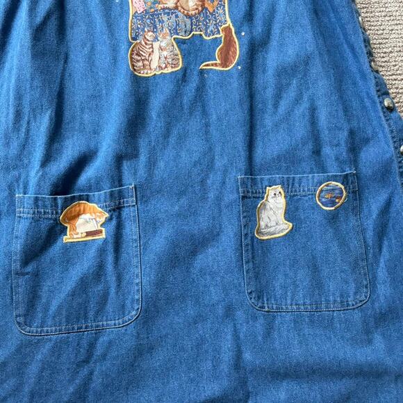 Denim cat apron dress - Picture 5 of 8